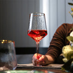 Glasscias's Hammered Texture Diamond Wine Glasses