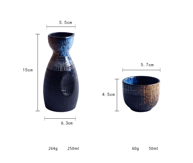 Retro Sake Ceramic Set
