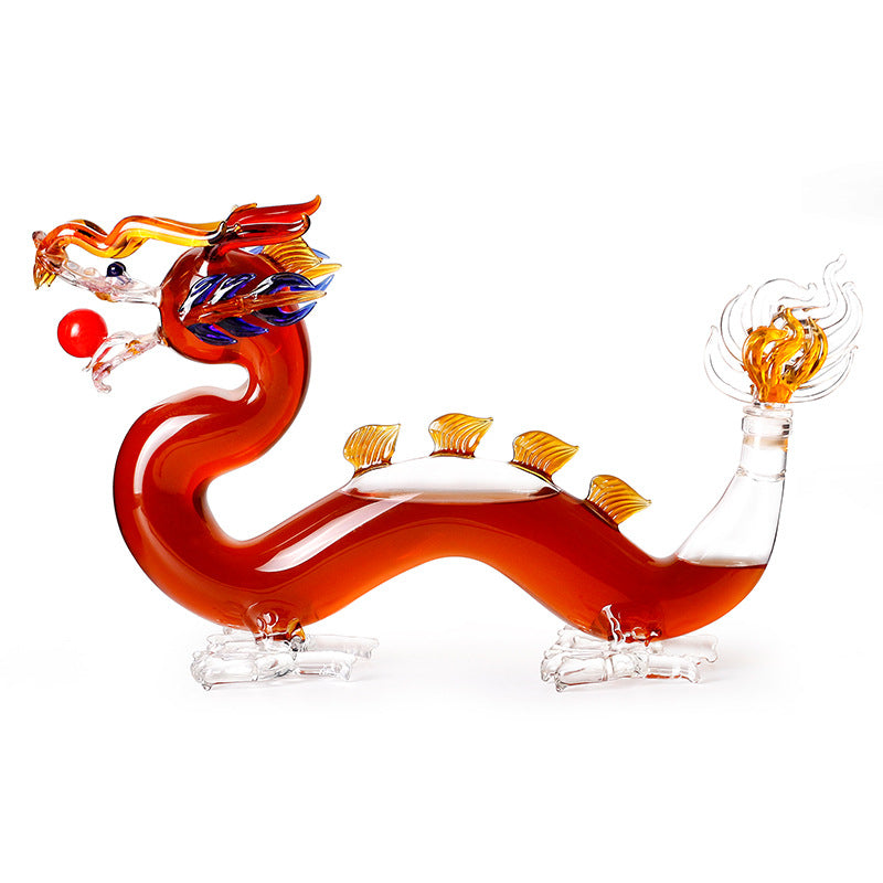 Oriental artistry in glass: Dragon's Breath Decanter