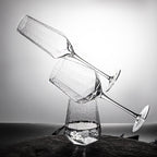 geometric wine glasses stacking on each other | Glasscias
