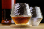 Close-up of icy textured design on glass surface