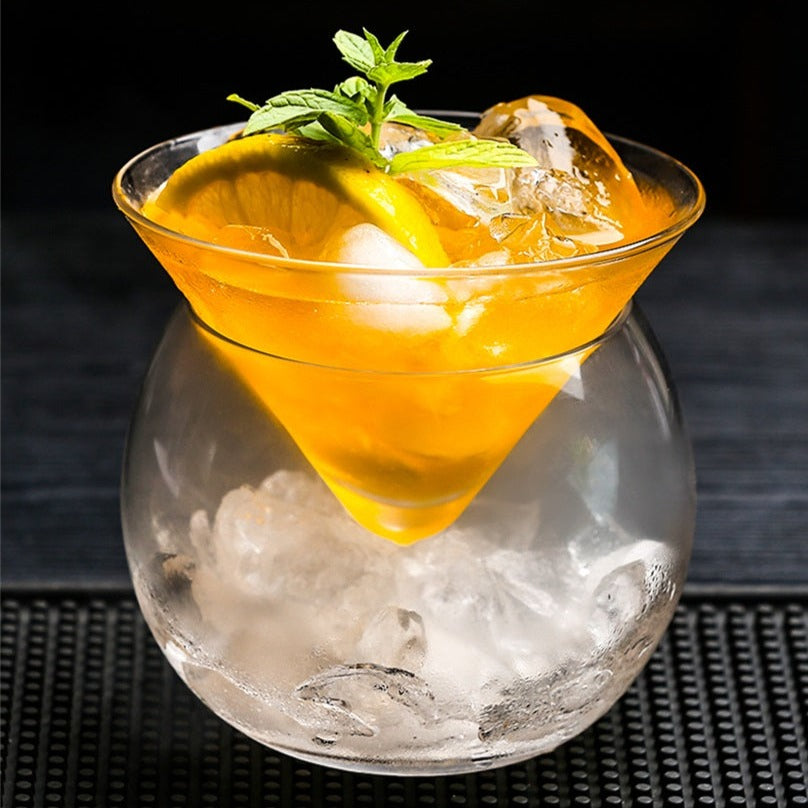 ball based martini glass by glasscias