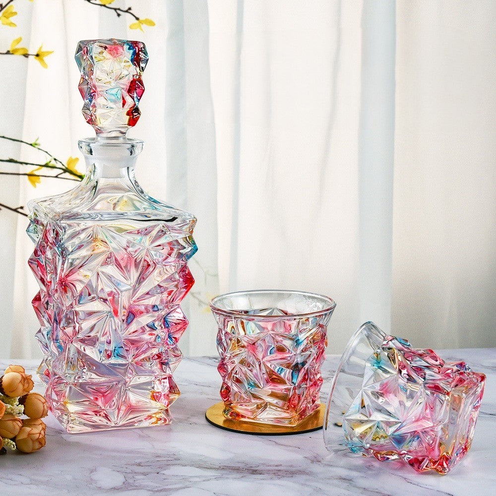 Cherry blossom inspirations in Murano's pink decanter artwork
