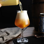 Elegant stem beer tasting glasses