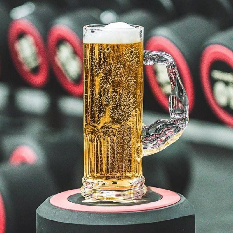 Muscle arm handle beer mug for gym lovers