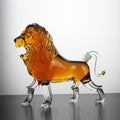 Regal lion-shaped decanter by Glasscias
