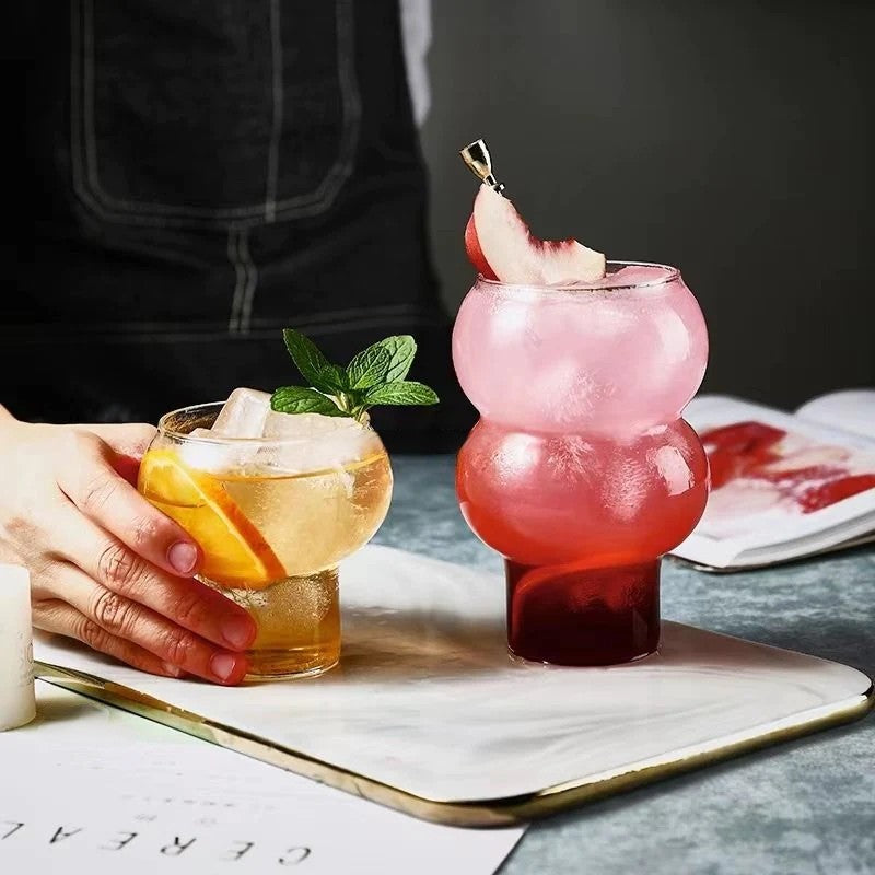 unique cocktail glasses inspired by gourd shape design