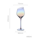 Rainbow Slanted Wine Glasses