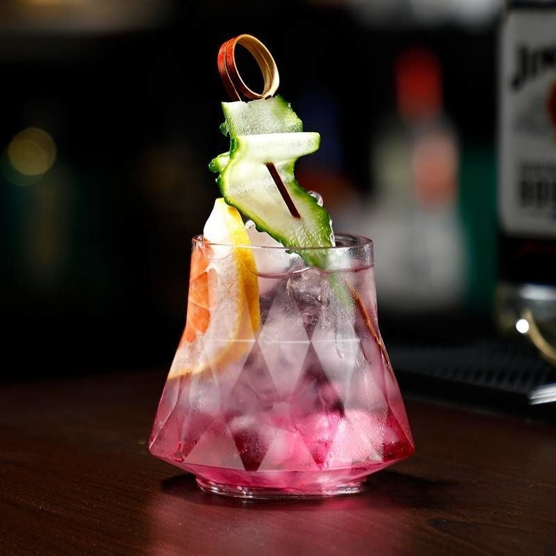 diamond shaped cocktail glass