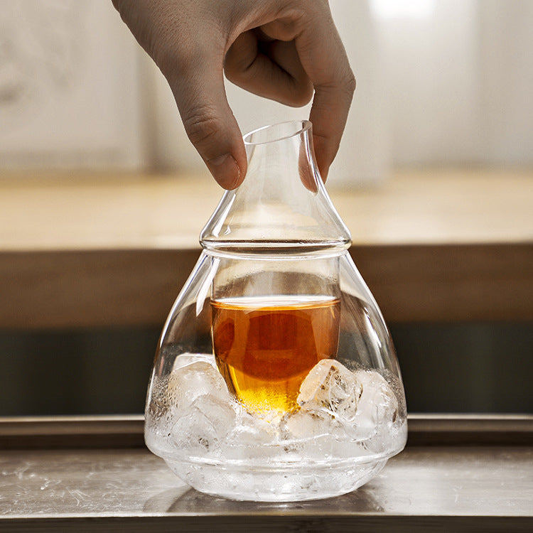 cool decanter with ice chamber by glasscias