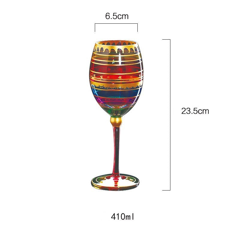 Artistic Ambrosia Hand Painted Wine Glass