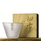 Japanese First Snow Whiskey Glass Edo design