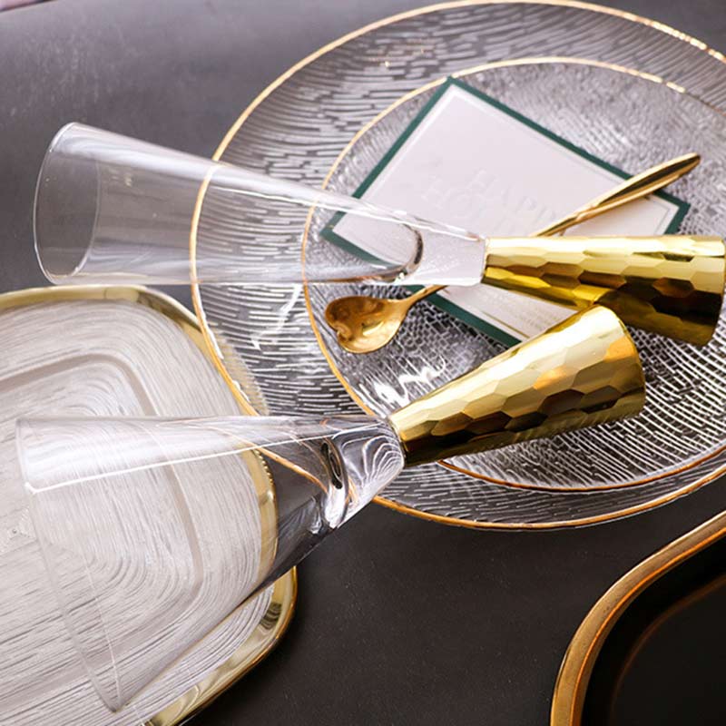 Golden Elegance Wine Goblet