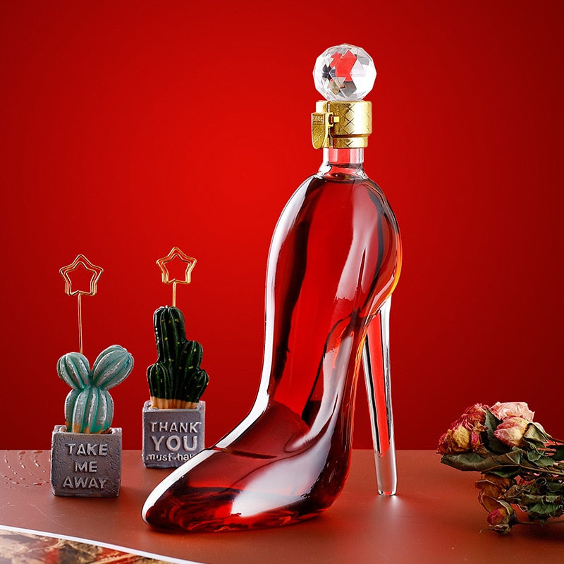 Where wine meets high fashion: The "Heel to Toast" Decanter