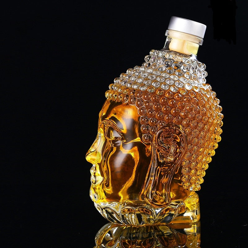 whiskey widom buddha head unique decanter