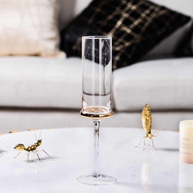 Gold accented luxury wine glasses perfect for exclusive settings