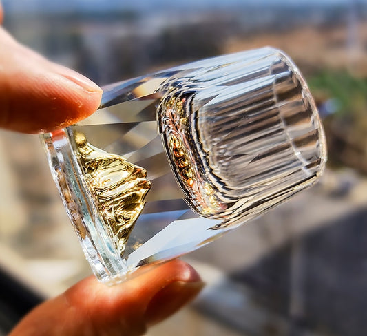 whiskey shot glasses | gold shot glass | Glasscias