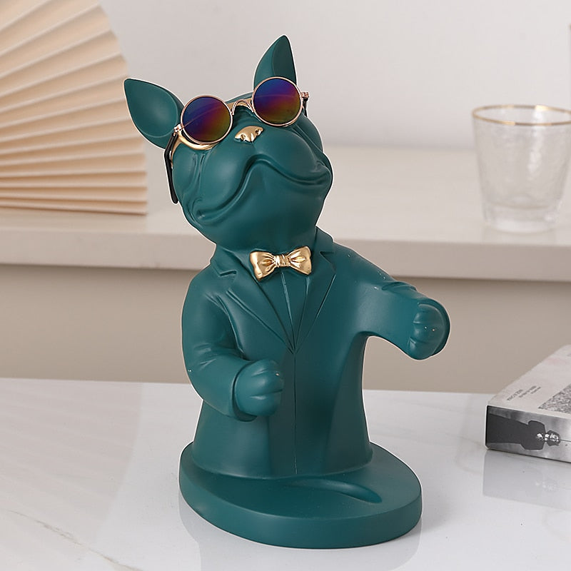butler bulldof decorative wine bottle holders