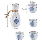 Seigaiha Japanese Sake Set