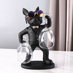 Butler bulldog funny wine glass holder