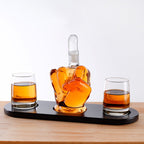 unique decanter set with middle finger design
