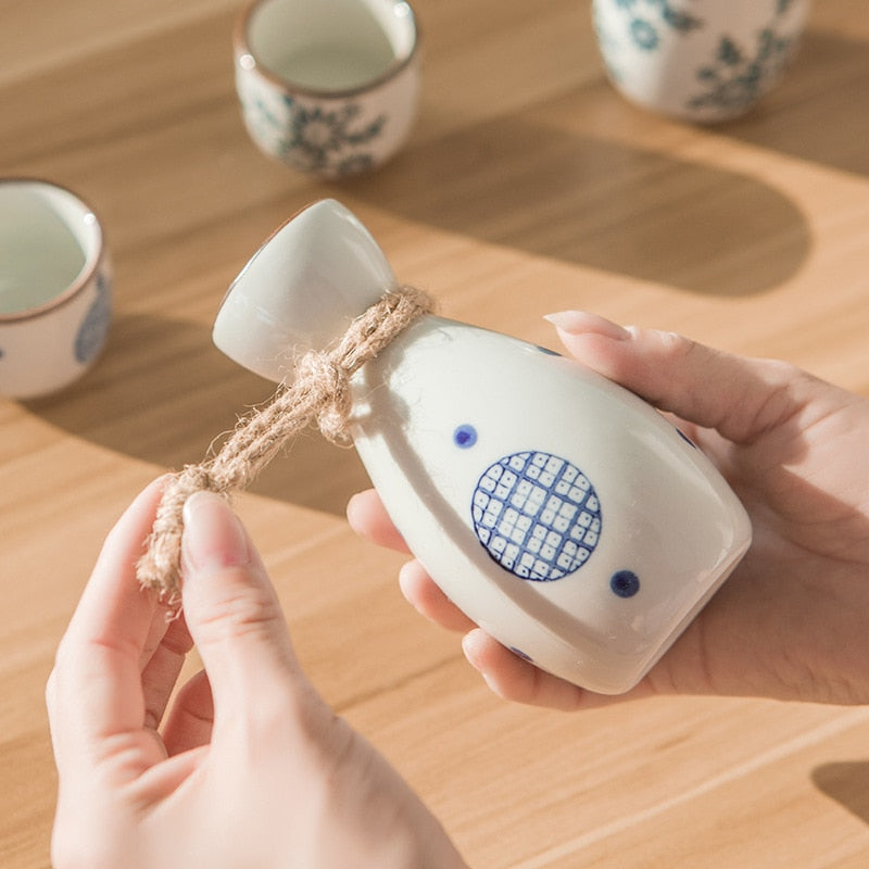 Decorative Japanese sake sets for gatherings