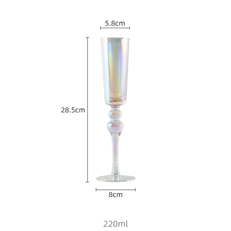 Regal Ripple Colorful Champagne Glass