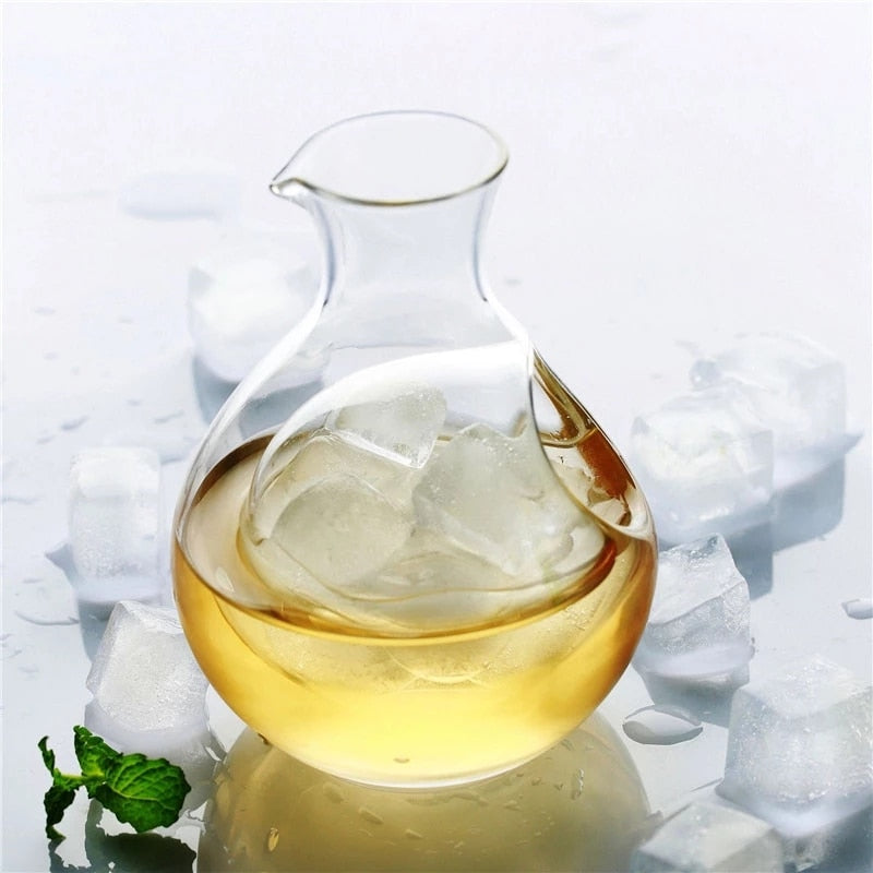 Japanese Crystal Ice Flask Decanter in modern design