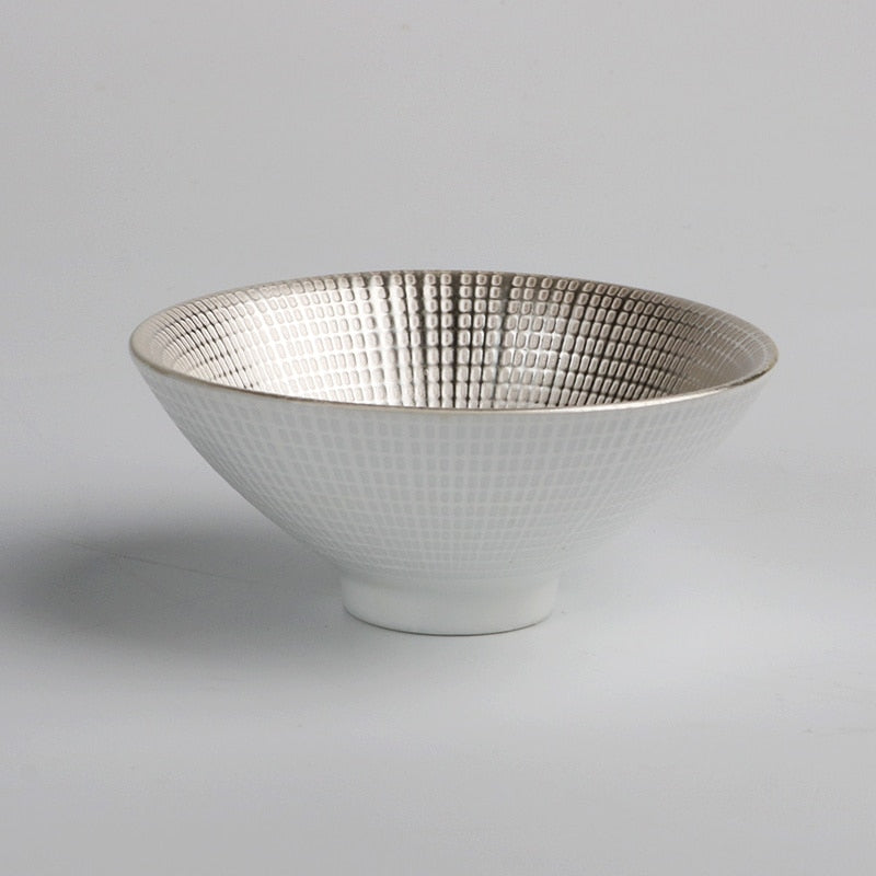 Modern shell design silver sake glass