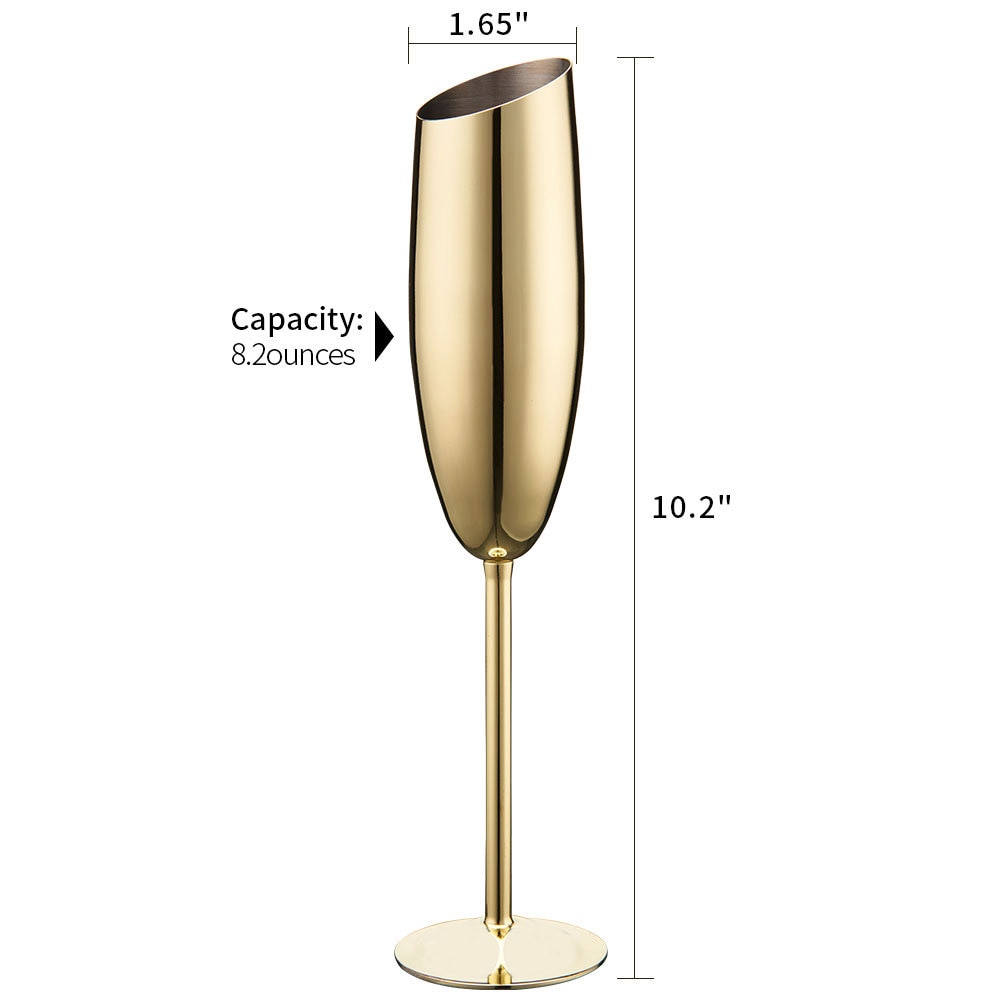 Elegant Elixirs Beveled Champagne Glass