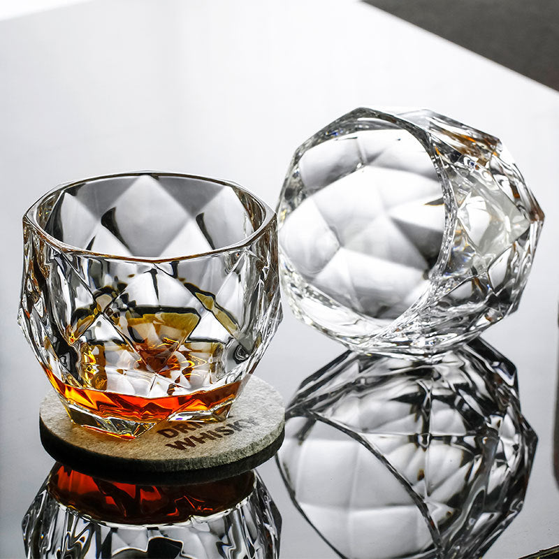 Crystal Diamond whiskey glasses by glasscias