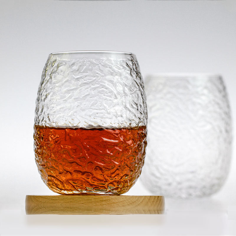 Cocoon shape japanese whisky glass