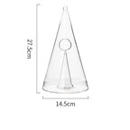 "Pyramid Pour" Crystal Glass Decanter