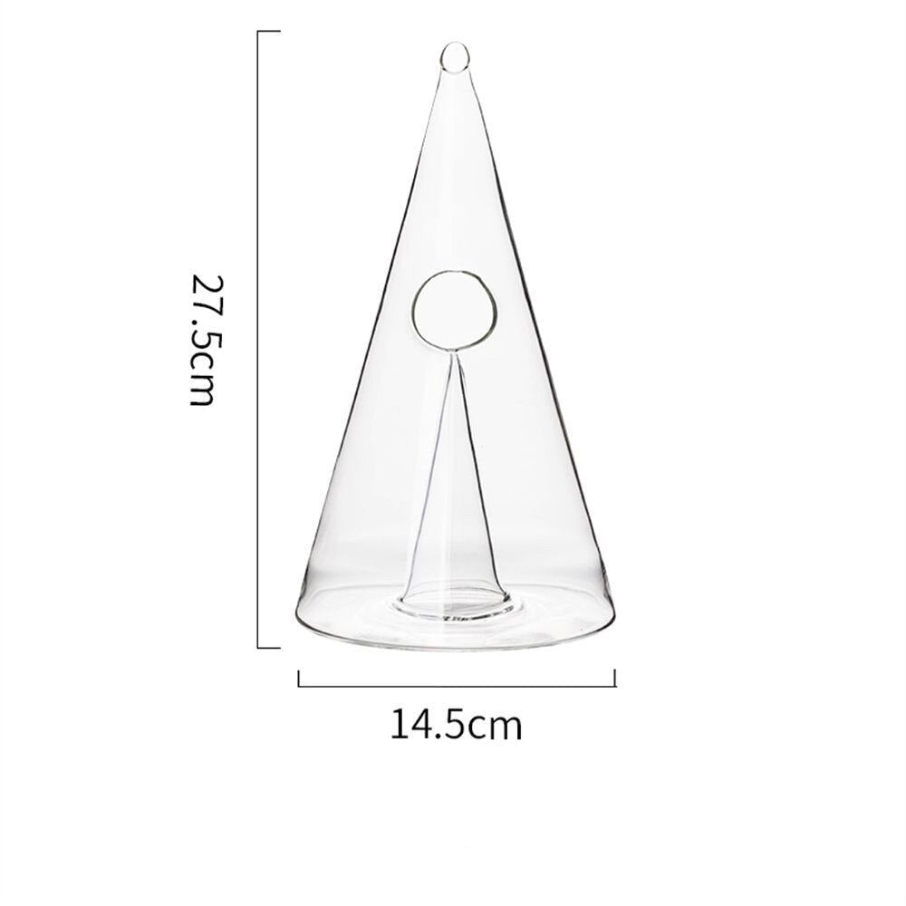 "Pyramid Pour" Crystal Glass Decanter
