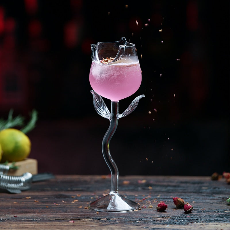 flower shaped wine glass by glasscias