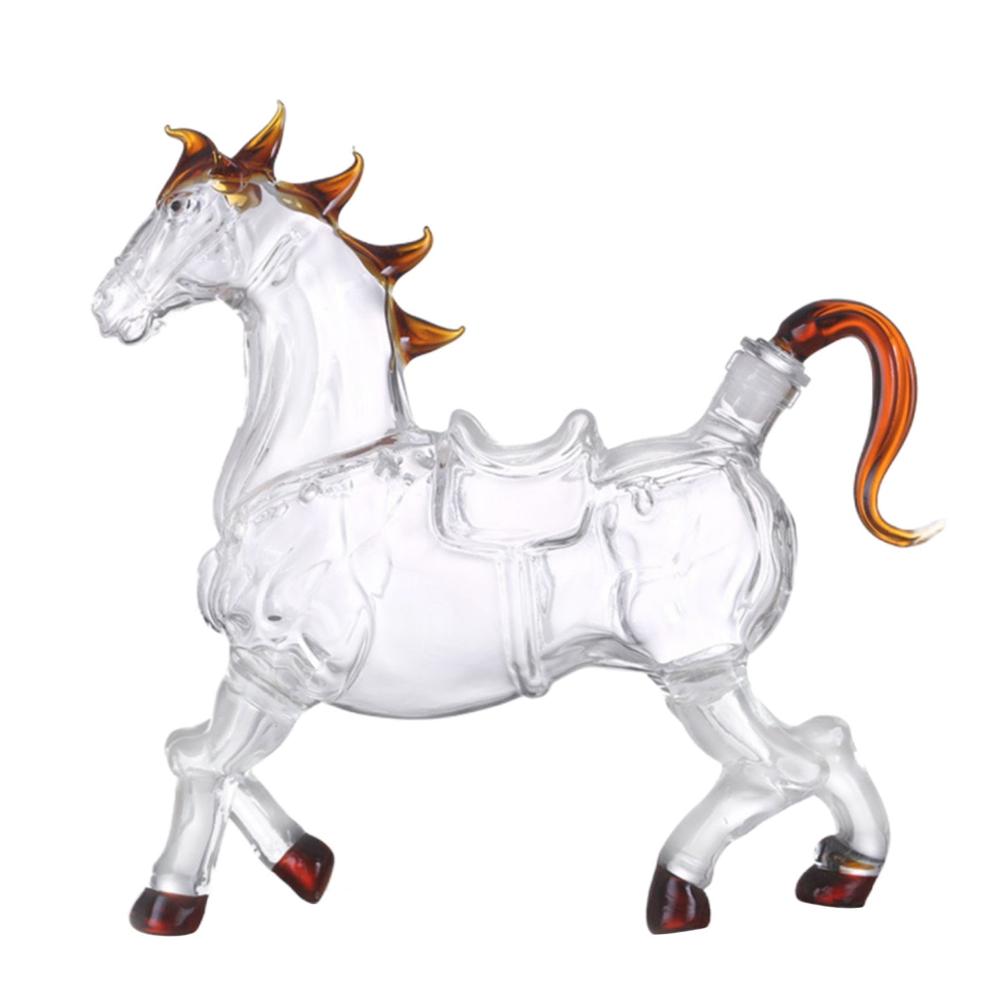 unique animal decanter in horse shape