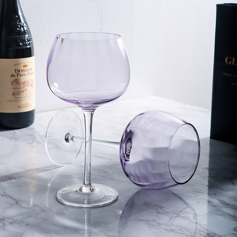 Perfect gift for lavender lovers: Glasscias' purple wine glasses