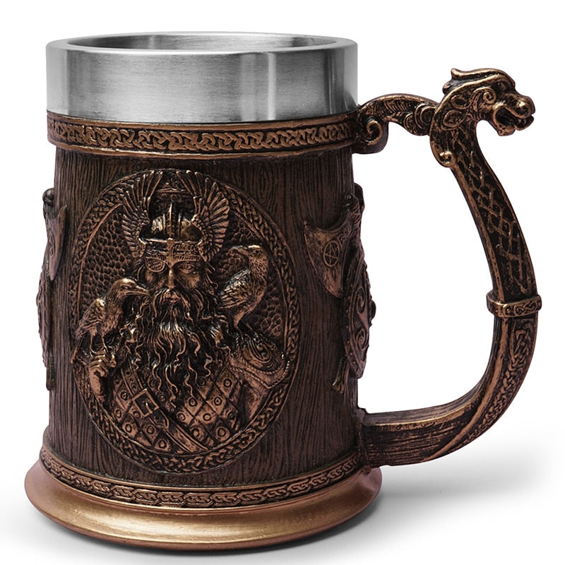 Norse mythology-inspired beer tankard