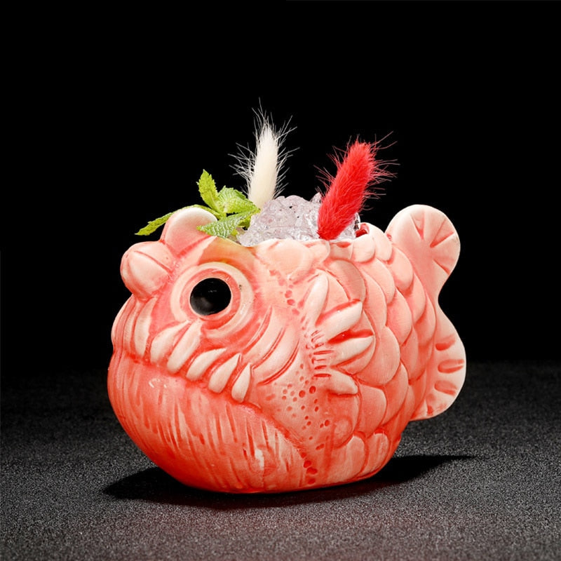 piranha cocktail tiki glass by glasscias