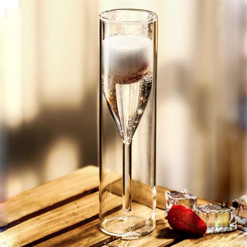 Next-gen champagne flutes with double wall design