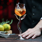 unique cocktail glasses in flower shape by glasscias