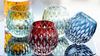japanese whisky glass in multi colors and handmade by japanese craftmanship
