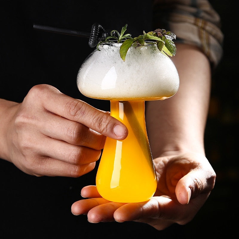cool mushroom beer glass by glasscias