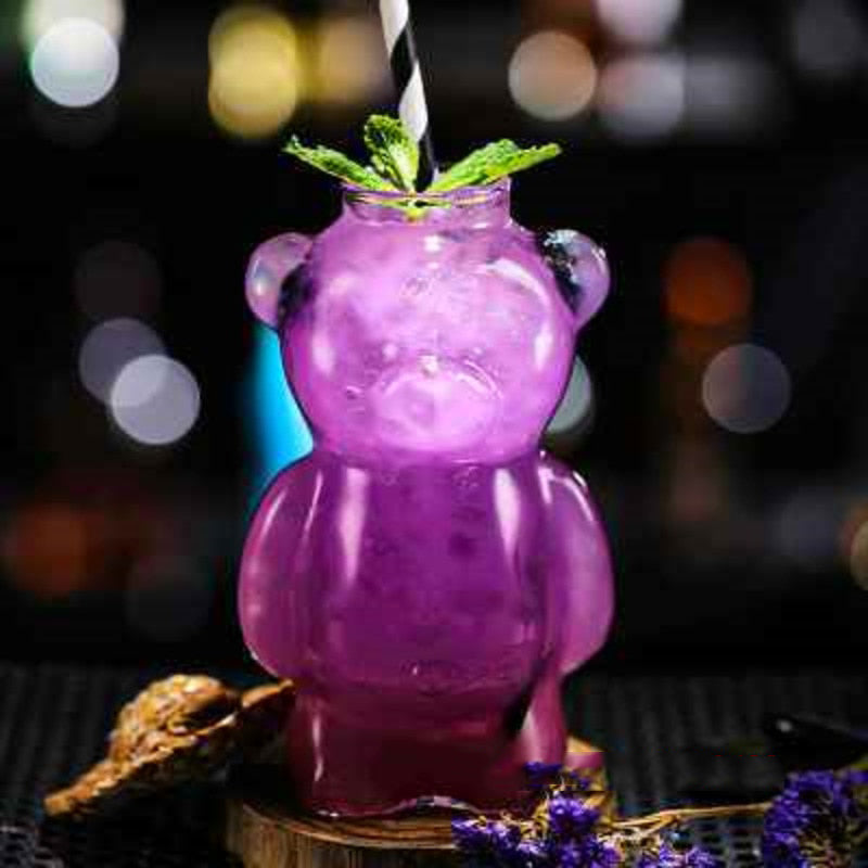 kawaii teddy bear cocktail glass