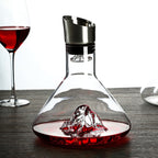 Waterfall pour effect in cool decanters