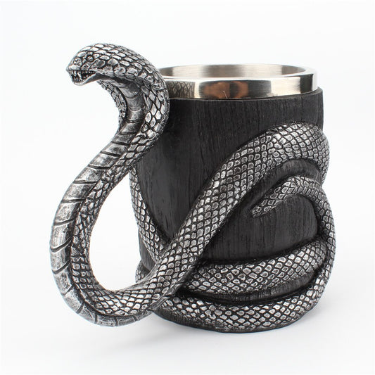 3D cobra snake design tankard mug