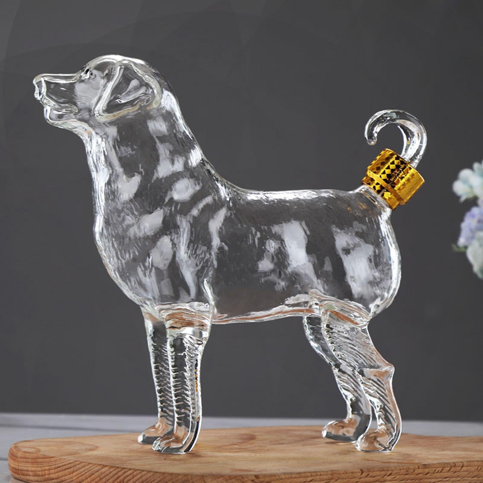 Unique dog shape whiskey container by Glasscias