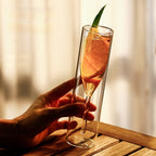 Toasting in style with double wall wine glasses