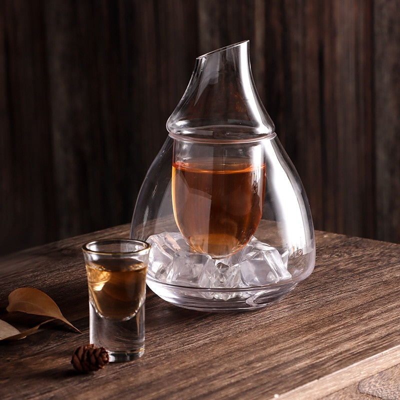 Ice Chilled Liquor Decanter with sleek design