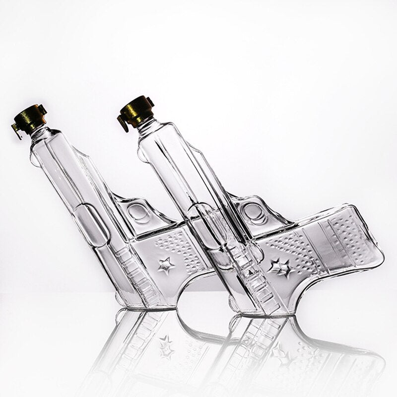 Celebrate our protectors with the gun-shaped decanter